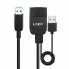 Lindy 35m Hybrid USB 3.2 Gen 2 Type A kabel Czarny ABS