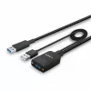 Lindy 35m Hybrid USB 3.2 Gen 2 Type A kabel Czarny ABS