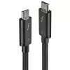 Lindy 0.5m Thunderbolt 3 kabel, Passive, 0.5 m, USB C, USB C, USB 3.2 Gen 1 (3.1 Gen 1), Male/Male, Czarny