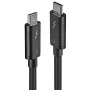 Lindy 0.5m Thunderbolt 3 kabel, Passive, 0.5 m, USB C, USB C, USB 3.2 Gen 1 (3.1 Gen 1), Male/Male, Czarny