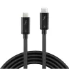 Lindy 0.5m Thunderbolt 3 kabel, Passive, 0.5 m, USB C, USB C, USB 3.2 Gen 1 (3.1 Gen 1), Male/Male, Czarny