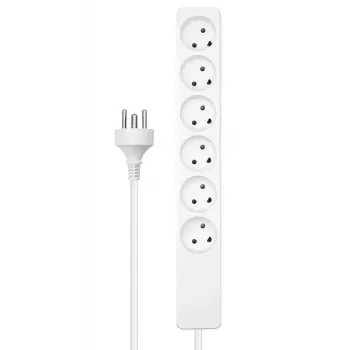 Microconnect MC-GRU0605DKW przedłużacz zasilający 5 m 6 gniazd AC Wewnętrzny Biały