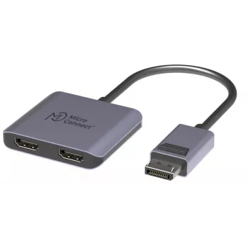 Adapter DisplayPort na 2x HDMI MicroConnect MC-DP-2XHDMI, podwójne gniazdo HDMI, obsługa 4K