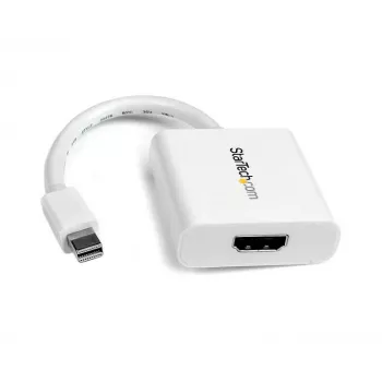 StarTech.com Adapter Mini DisplayPort na HDMI - Konwerter wideo mDP na HDMI - 1080p - Mini DP lub Thunderbolt 1/2 Mac/PC na monitor/wyświetlacz/telewizor HDMI - Pasywny klucz mDP 1.2 na HDMI - Biały