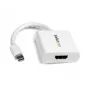 StarTech.com Adapter Mini DisplayPort na HDMI - Konwerter wideo mDP na HDMI - 1080p - Mini DP lub Thunderbolt 1/2 Mac/PC na monitor/wyświetlacz/telewizor HDMI - Pasywny klucz mDP 1.2 na HDMI - Biały