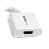 StarTech.com Adapter Mini DisplayPort na HDMI - Konwerter wideo mDP na HDMI - 1080p - Mini DP lub Thunderbolt 1/2 Mac/PC na monitor/wyświetlacz/telewizor HDMI - Pasywny klucz mDP 1.2 na HDMI - Biały