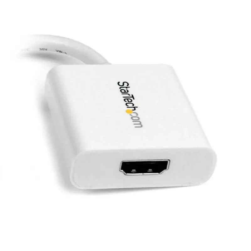 StarTech.com Adapter Mini DisplayPort na HDMI - Konwerter wideo mDP na HDMI - 1080p - Mini DP lub Thunderbolt 1/2 Mac/PC na monitor/wyświetlacz/telewizor HDMI - Pasywny klucz mDP 1.2 na HDMI - Biały