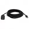 Manhattan USB-A do USB-A Przedłużacz, 5m, Męski na Żeński, Aktywny, 5 Gb/s (USB 3.2 Gen1 aka USB 3.0), Wbudowany Repetytor, SuperSpeed USB, Czarny, Trzyletnia Gwarancja, Odpowiednik USB2AAEXT5M.