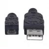 Kabel Manhattan USB-A na Micro-USB, 1,8 m, męski na męski, czarny, 480 Mb/s (USB 2.0), Hi-Speed USB, dożywotnia gwarancja, odpowiednik UUSBHAUB6.
