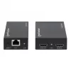 Manhattan HDMI 1080p przez Ethernet Extender Kit, Do 50 m pojedynczym kablem Cat6, Moduły Tx i Rx, Obsługa IR, Trzyletnia gwarancja
