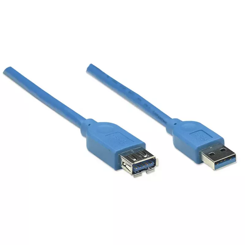 Przedłużacz USB-A na USB-A Manhattan 2 m męski na żeński niebieski