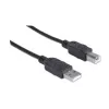 Kabel USB-A do USB-B Manhattan 333368 1,8 m Wtyk męski na wtyk męski Czarny