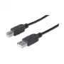 Kabel USB-A do USB-B Manhattan 333368 1,8 m Wtyk męski na wtyk męski Czarny