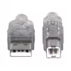 Kabel USB-A do USB-B Manhattan 345408 5m Męski do Męskiego Srebrny