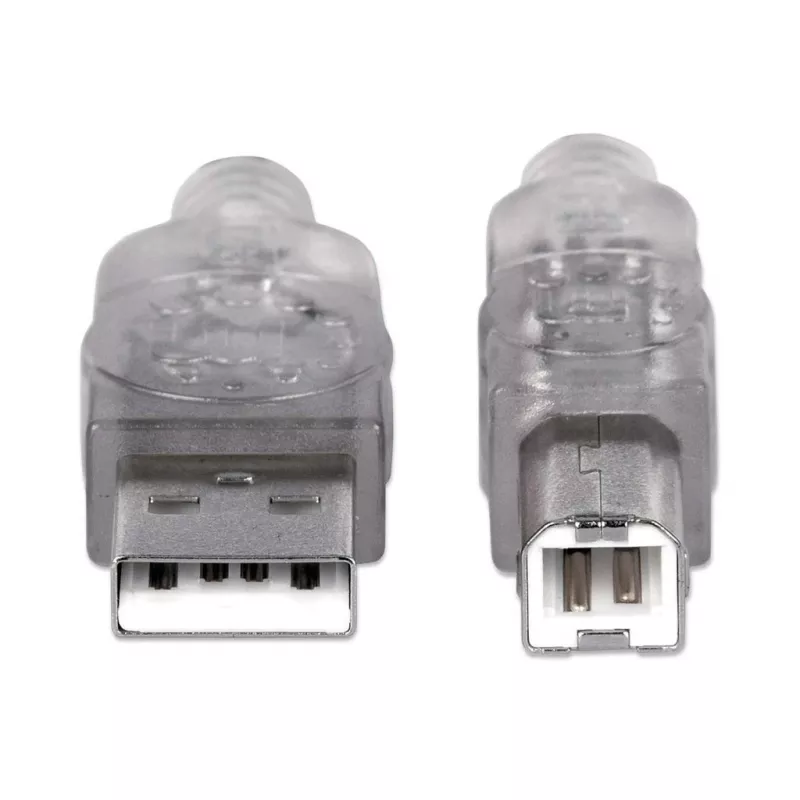 Kabel USB-A do USB-B Manhattan 345408 5m Męski do Męskiego Srebrny