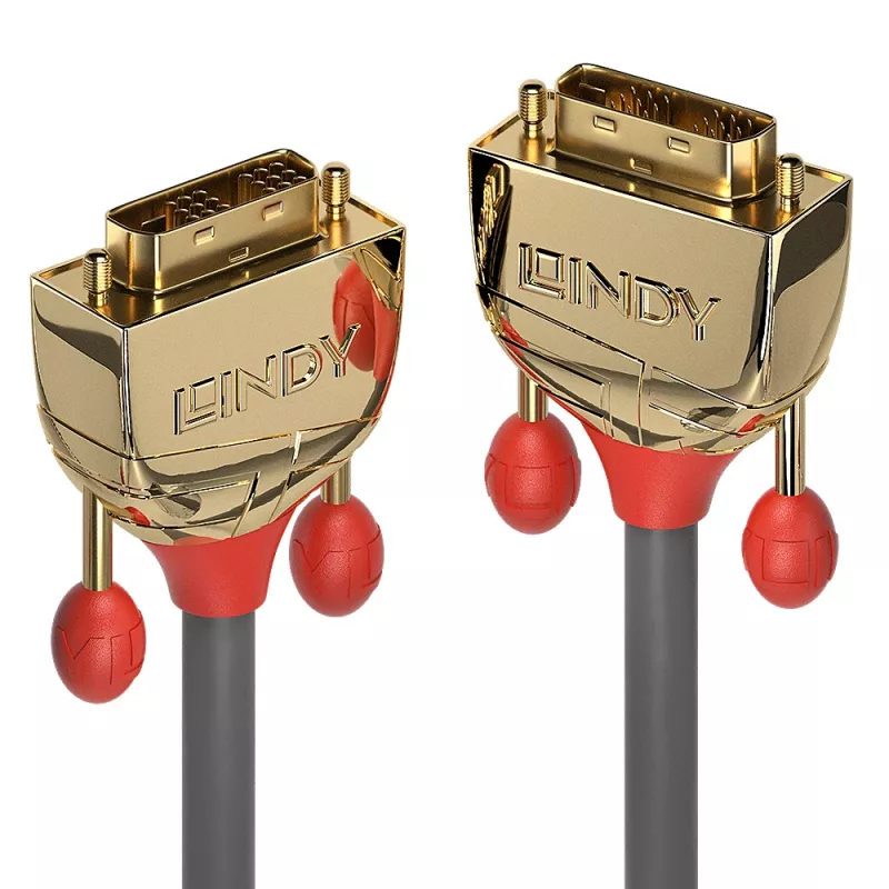 Lindy 15m DVI-D Single Link kabel, Gold Line
