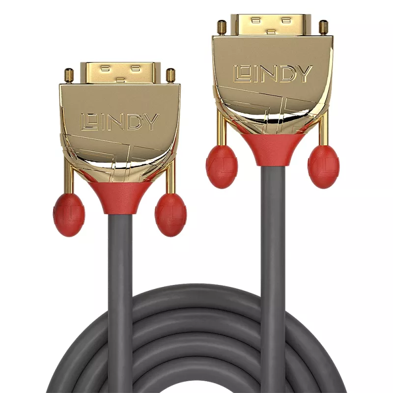 Lindy 20m kabel DVI-D Single Link, Gold Line