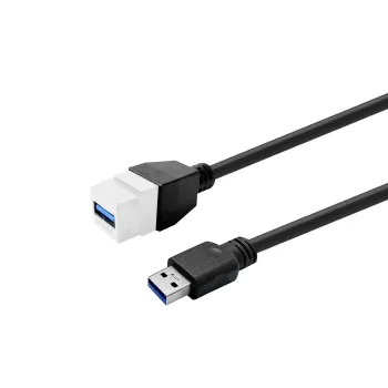 Kabel przedłużający VivoLink USB 3.0 A-żeński PROKEYUSB3AFM1W, 1 m, biały