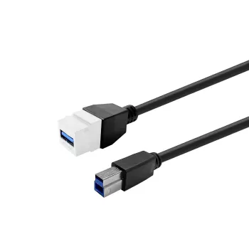 Przedłużacz USB 3.0 A-A żeński VivoLink PROKEYUSB3AFBM1W biały