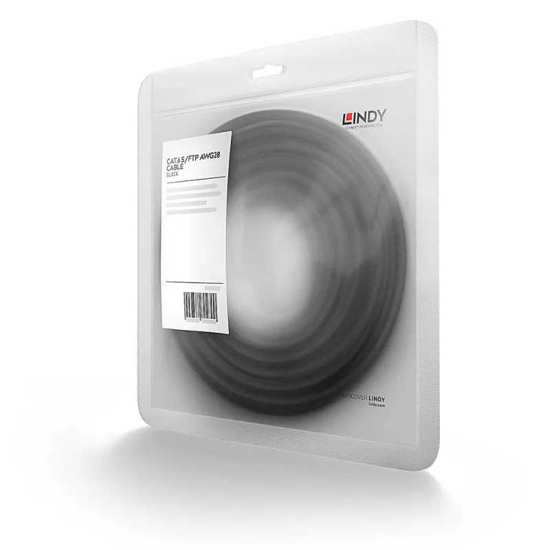 Lindy 47377 kabel sieciowy Czarny 7,5 m Kat.6 S/FTP (S-STP)