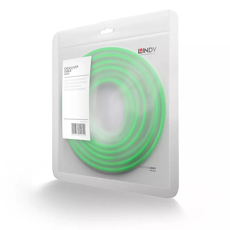 Kabel sieciowy Lindy 2m Kat.6 RJ-45 U/UTP Zielony