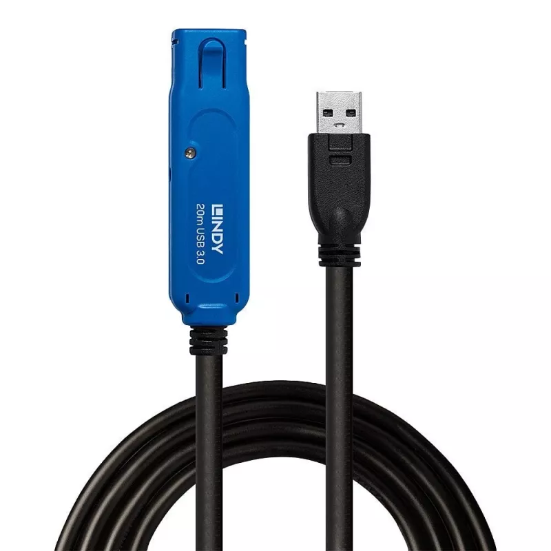 Lindy 20m USB 3.0 Aktywny Przedłużacz Pro USB A na USB A 5 Gbit/s