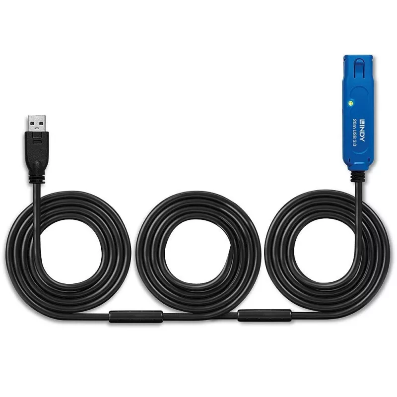 Lindy 20m USB 3.0 Aktywny Przedłużacz Pro USB A na USB A 5 Gbit/s