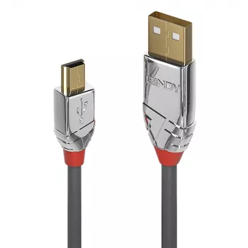 Kabel Lindy 0,5 m USB 2.0 typu A na Mini-B, linia Cromo
