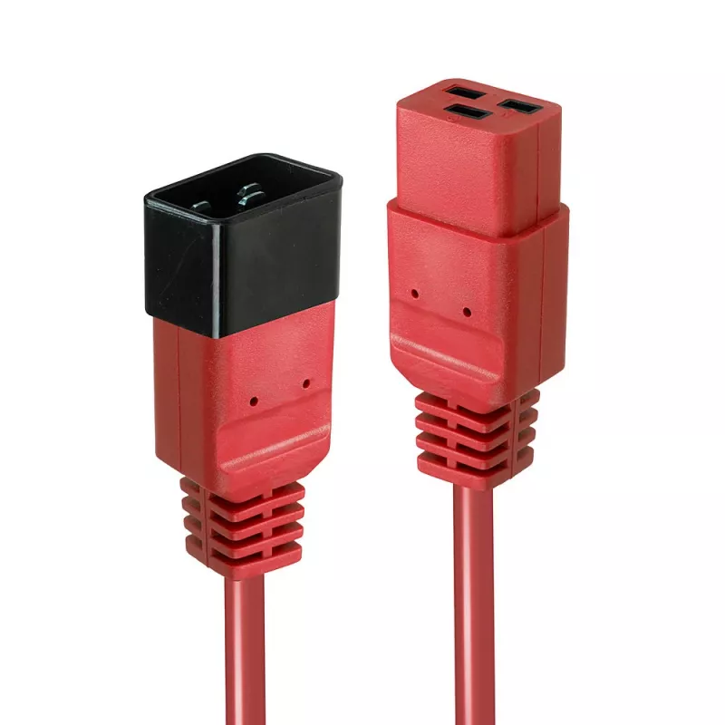 Lindy 3m IEC C19 do C20 Kabel przedłużający, czerwony