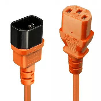Lindy 0,5 m przedłużacz IEC, pomarańczowy