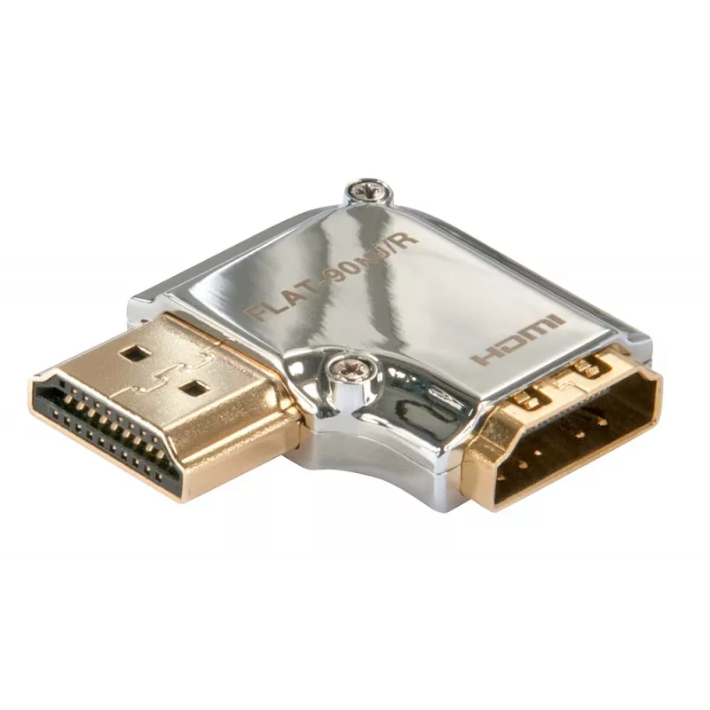 Lindy CROMO Męski HDMI na żeński HDMI adapter 90 stopni kąt prosty - prawy