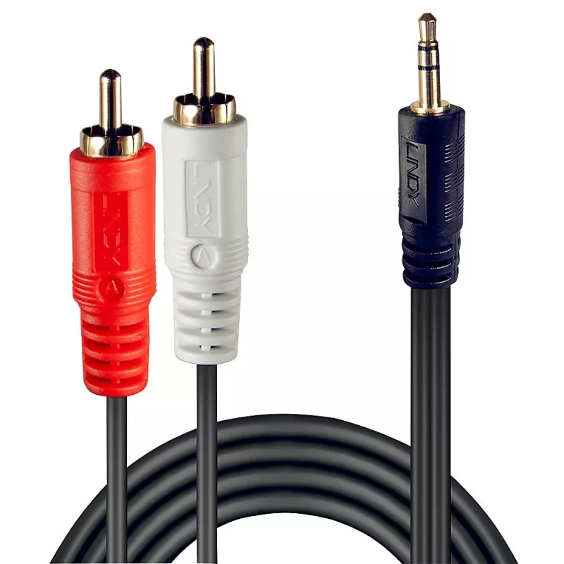 Lindy 2m Premium Phono To 3.5mm kabel