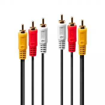 Lindy 1m przewód AV Premium 3xPhono męski na 3xPhono męski