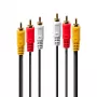 Lindy 1m przewód AV Premium 3xPhono męski na 3xPhono męski