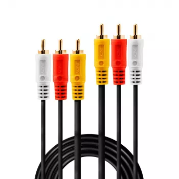 Lindy 1m przewód AV Premium 3xPhono męski na 3xPhono męski