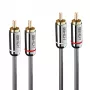 Lindy 5m Dual Phono Audio kabel, Cromo Line