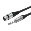 Kabel audio Vivolink PROAUDXLRFJACK1 1 m XLR 6,35 mm czarny