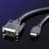 Kabel DVI ROLINE DVI (18+1) M - HDMI M 2 m