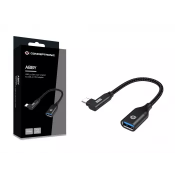 Conceptronic ABBY19B USB 3.2 Gen 2 adapter 90° kątowy do USB-A OTG