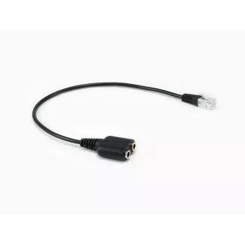 Equip przejściówka audio RJ9 na 2x 3,5 mm do zestawu słuchawkowego czarna 0,25 m