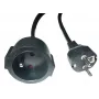 Przedłużacz zasilający MicroConnect MC-PE0500FRB 500 cm z wtyczką EU, czarny
