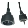 Przedłużacz zasilający MicroConnect MC-PE0500FRB 500 cm z wtyczką EU, czarny