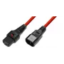Kabel zasilający MicroConnect MC-C13C14LOCK-2.5MR — IEC C13 do C14, klips blokujący, 2,5 m