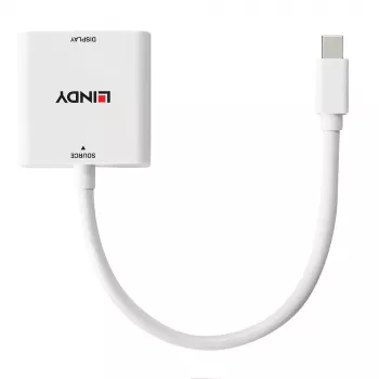 Konwerter Lindy Mini DisplayPort na DVI 0,18 m Mini DisplayPort DVI-I