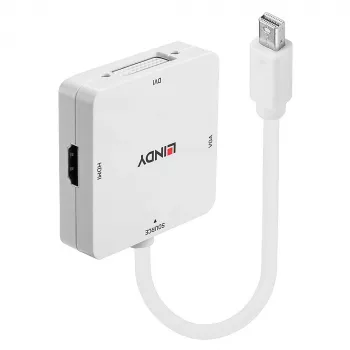 Lindy Mini DisplayPort 1.2 na HDMI 1.4, DVI i VGA - konwerter