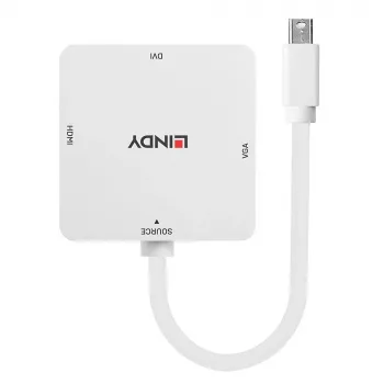 Lindy Mini DisplayPort 1.2 na HDMI 1.4, DVI i VGA - konwerter
