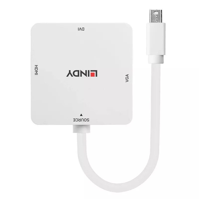 Lindy Mini DisplayPort 1.2 na HDMI 1.4, DVI i VGA - konwerter