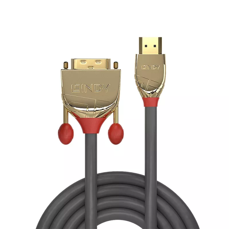 Lindy Kabel HDMI do DVI-D 0,5 m, Gold Line