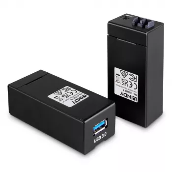 Nadajnik i odbiornik AV Lindy 200m Światłowodowy przedłużacz USB 3.0