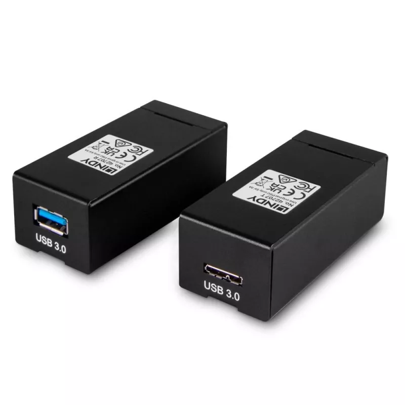Nadajnik i odbiornik AV Lindy 200m Światłowodowy przedłużacz USB 3.0